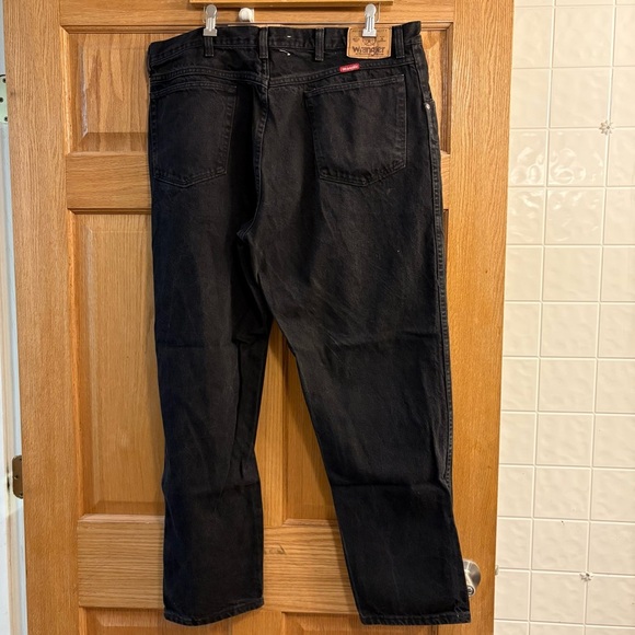Vintage Y2K Men’s Wrangler Jeans Black Denim Cotton 97601CB 40X30 Made In USA 🇺🇸 - Picture 3 of 6